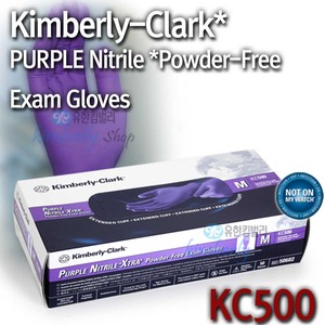 KC500 PURPLE NITRILE* Powder-Free  Exam  Glove Medium  [100매/카톤]